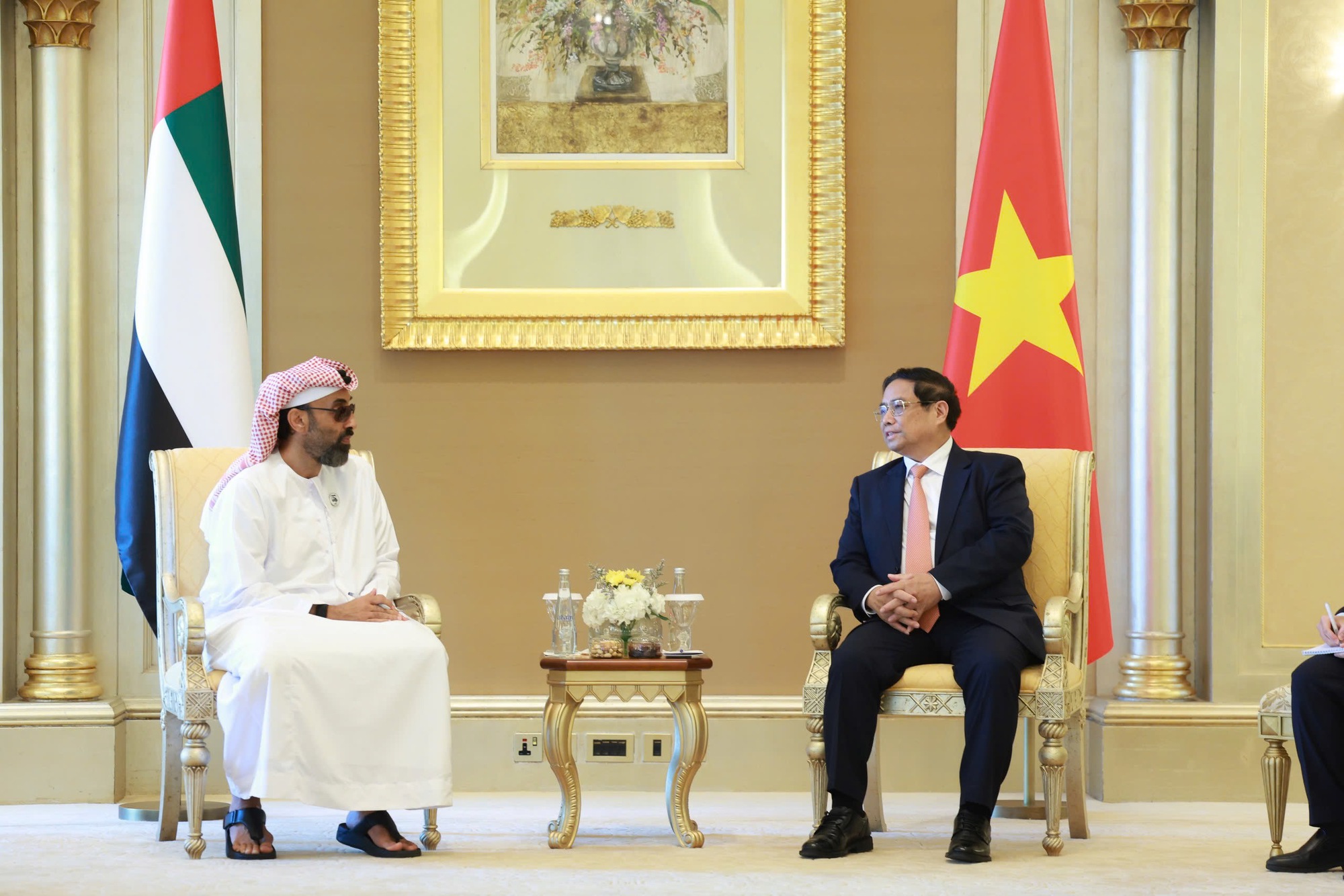 Thủ tướng Phạm Minh Ch&iacute;nh tiếp Cố vấn An ninh Quốc gia UAE- Ảnh 2.