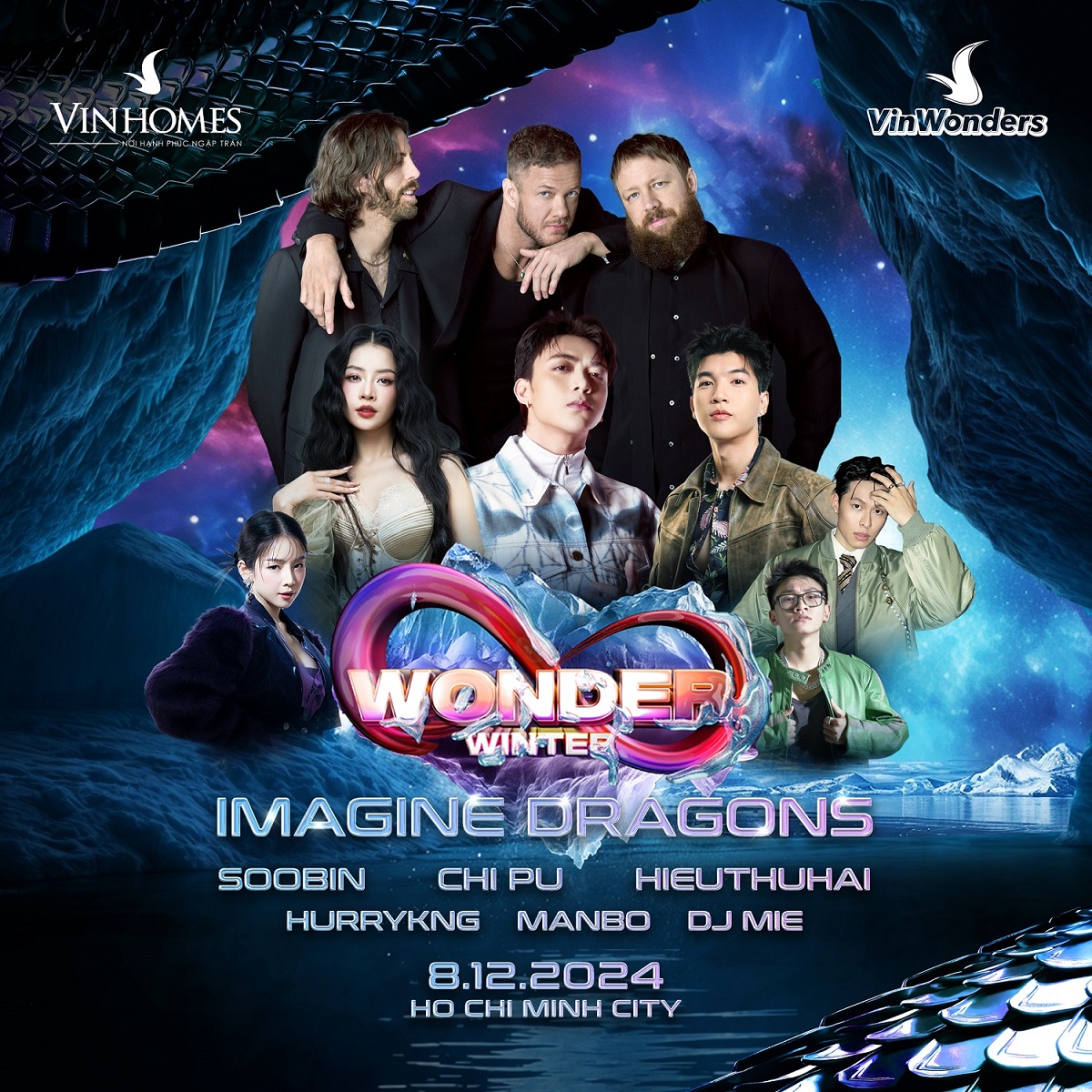 Imagine Dragons l&agrave; một trong những nh&oacute;m nhạc th&agrave;nh c&ocirc;ng nhất thế kỷ 21 sẽ biểu diễn tại 8Wonder th&aacute;ng 12 tới tại Vinhomes Grand Park