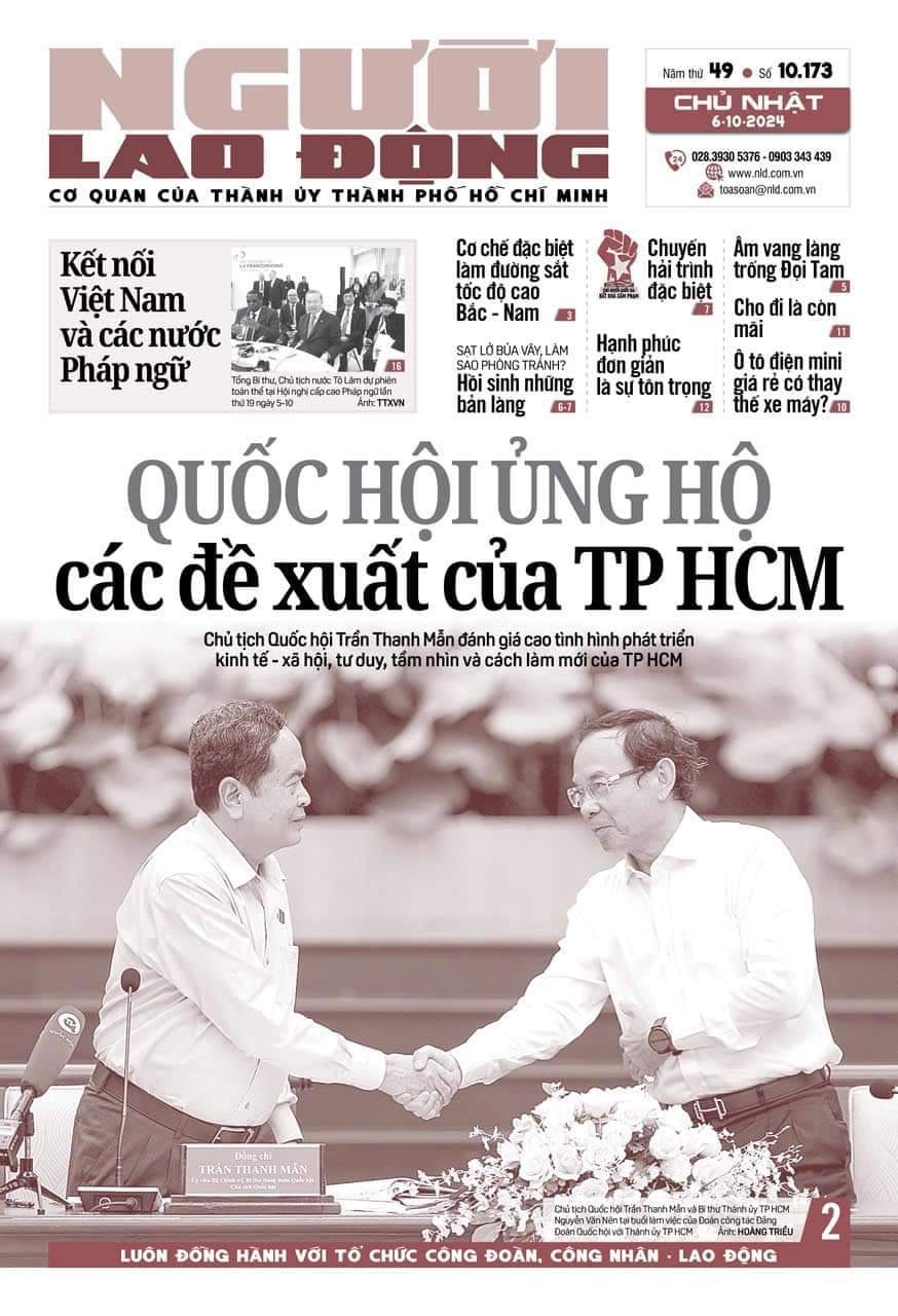 B&aacute;o in ng&agrave;y 6-10: Quốc hội ủng hộ c&aacute;c đề xuất của TP HCM- Ảnh 1.