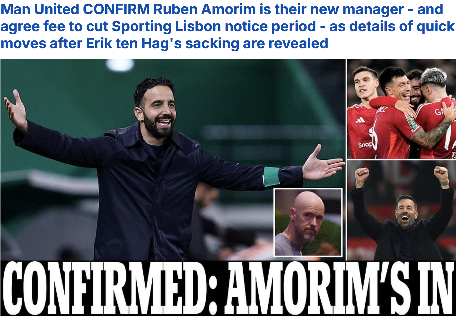 Man United chính thức bổ nhiệm Ruben Amorim, dàn sao có động thái đáng chú ý- Ảnh 2.