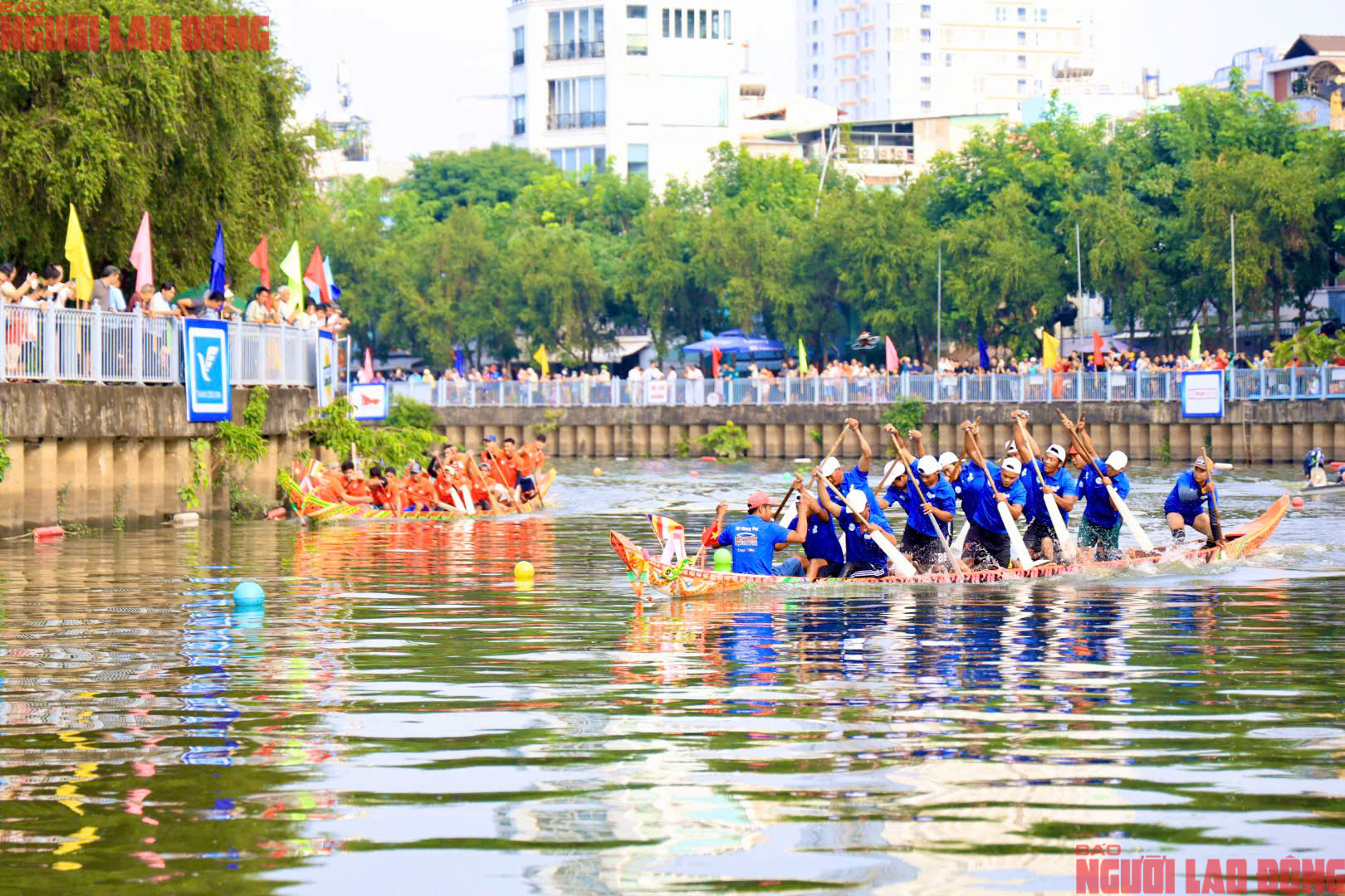 Cuối tuần 12 đội ghe ngo tranh t&agrave;i nảy lửa tr&ecirc;n k&ecirc;nh Nhi&ecirc;u Lộc - Thị Ngh&egrave;- Ảnh 5.