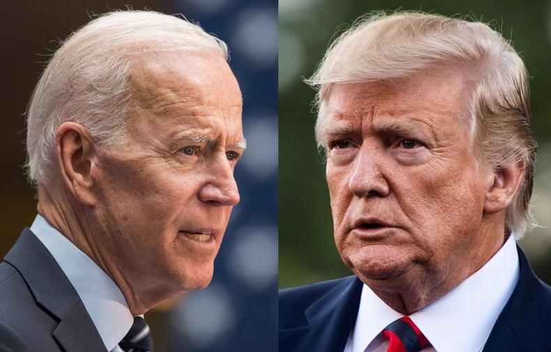 &Ocirc;ng Joe Biden (tr&aacute;i) v&agrave; &ocirc;ng Donald Trump. Ảnh: Bloomberg