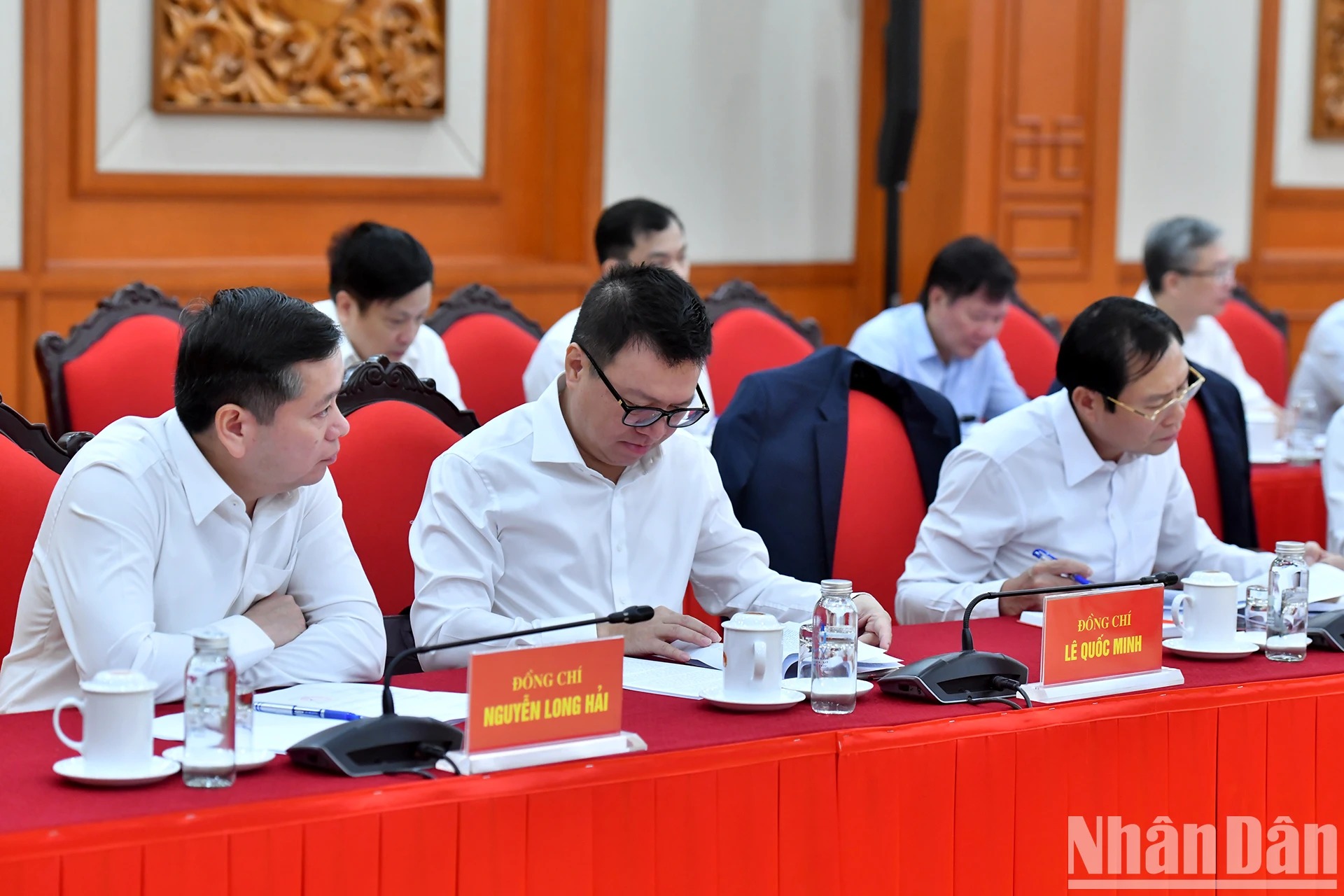 H&igrave;nh ảnh Tổng B&iacute; thư T&ocirc; L&acirc;m l&agrave;m việc với Tiểu ban Văn kiện Đại hội XIV- Ảnh 7.