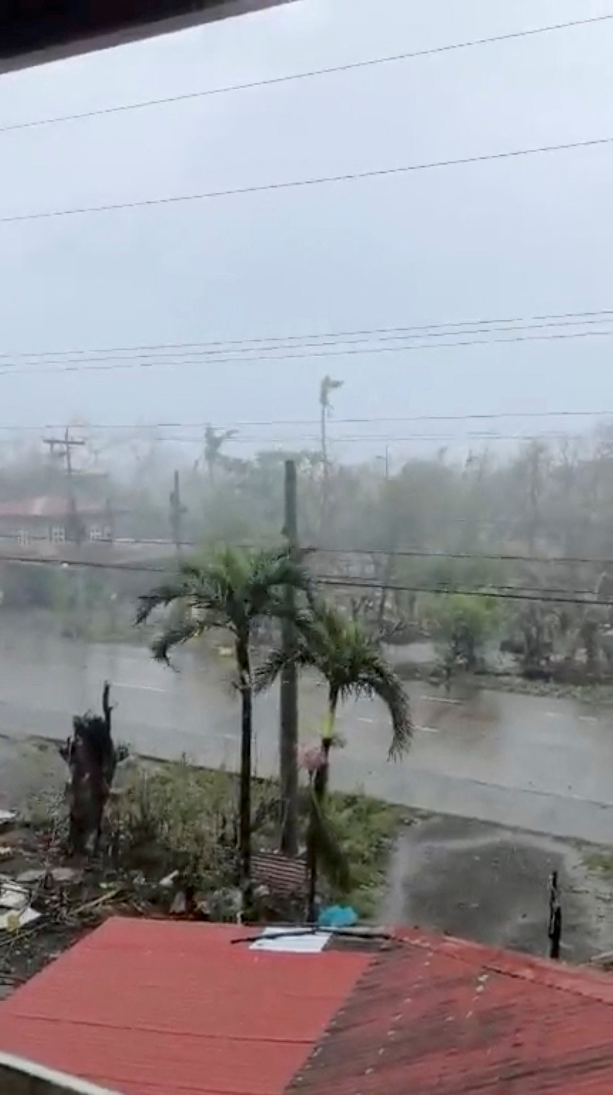 B&atilde;o Usagi g&acirc;y mưa to gi&oacute; lớn ở TP Santa Ana, tỉnh Cagayan - Philippines h&ocirc;m 14-11 Ảnh: Reuters