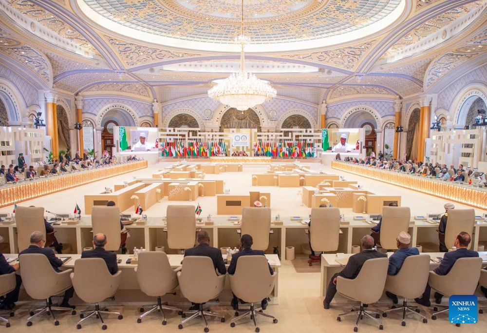 Hội nghị thượng đỉnh Ả Rập và Hồi giáo tổ chức ở thủ đô Riyadh của Ả Rập Saudi hôm 11-11. Ảnh: TÂN HOA XÃ