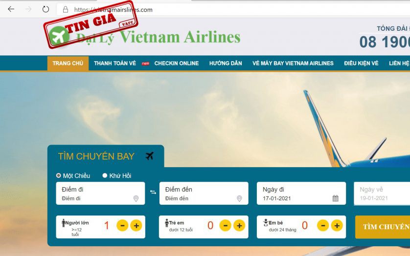 Giả mạo đại lý bán vé máy bay Tết 2025 để lừa đảo