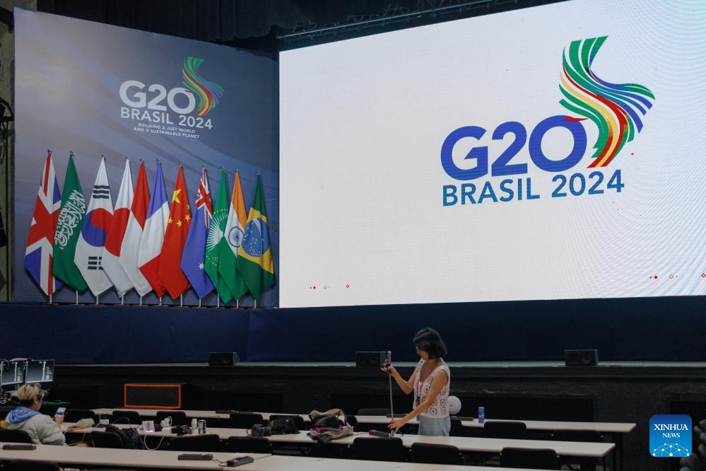 Khung cảnh trung t&acirc;m b&aacute;o ch&iacute; của Hội nghị thượng đỉnh G20 tại TP Rio de Janeiro - Brazil h&ocirc;m 17-11 Ảnh: THX