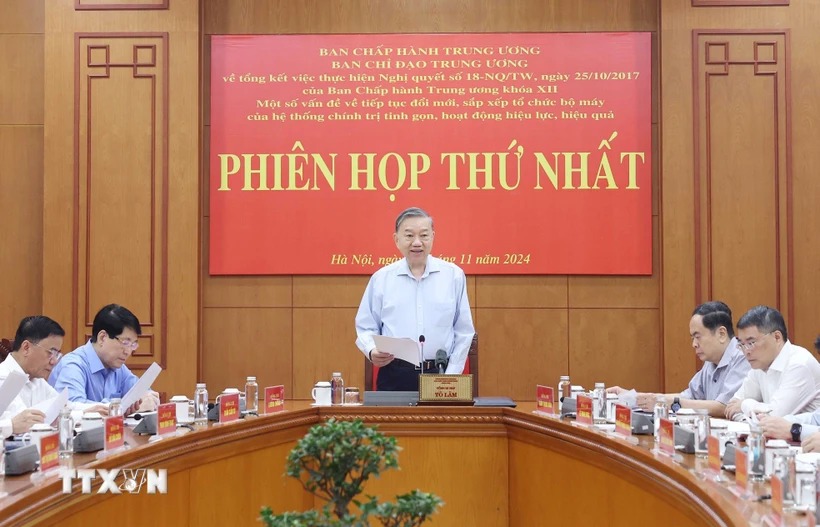 Tổng B&iacute; thư T&ocirc; L&acirc;m: Tổng kết Nghị quyết 18 l&agrave; cuộc c&aacute;ch mạng tinh gọn tổ chức bộ m&aacute;y- Ảnh 2.