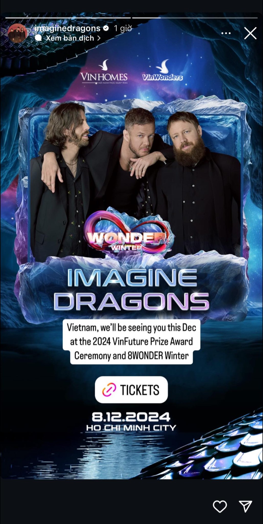 Fan Việt b&ugrave;ng nổ cảm x&uacute;c sau lời ch&agrave;o ch&iacute;nh thức từ Imagine Dragons- Ảnh 1.