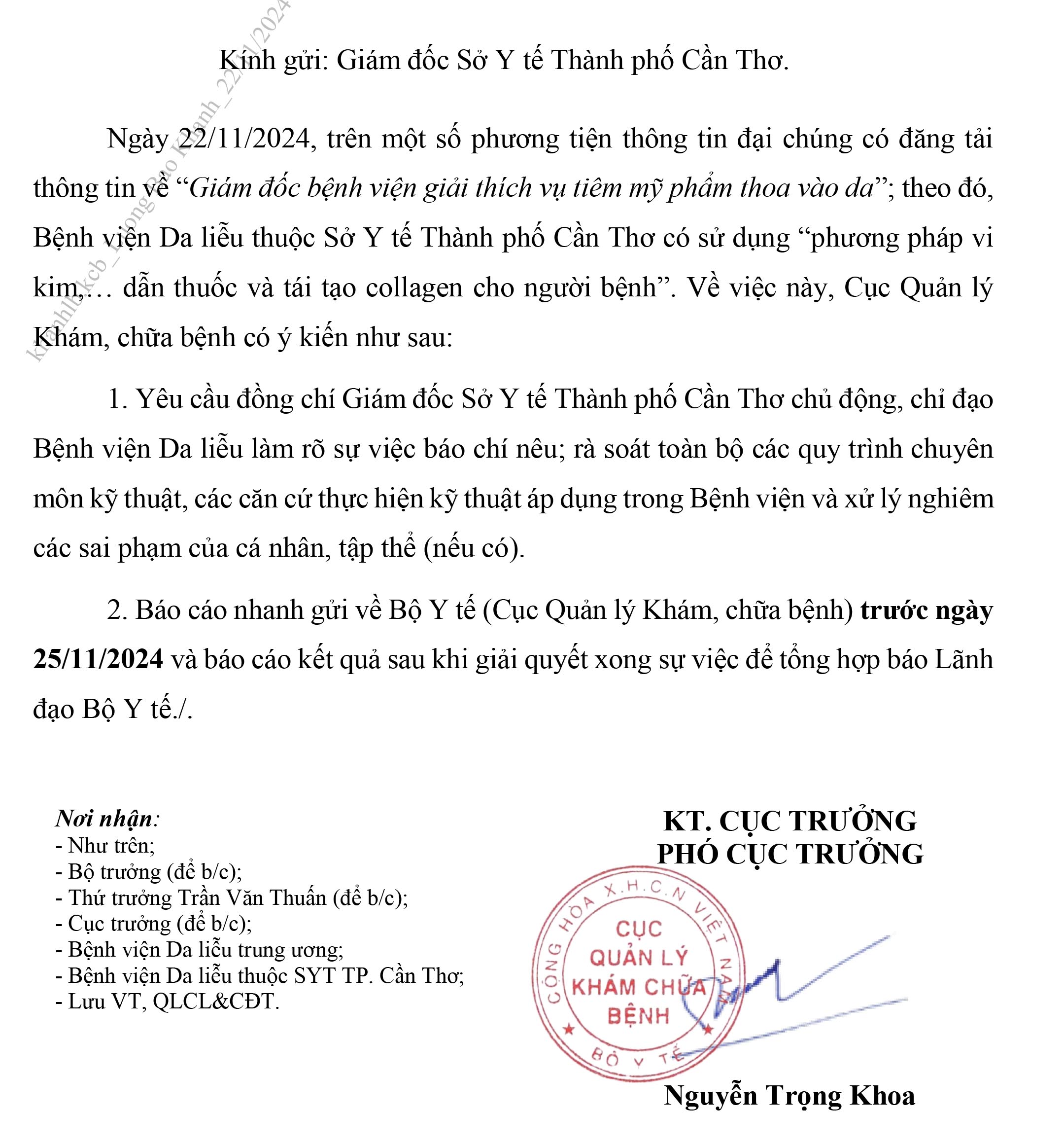 Diễn biến n&oacute;ng vụ &ldquo;Gi&aacute;m đốc bệnh viện giải th&iacute;ch vụ ti&ecirc;m mỹ phẩm thoa v&agrave;o da&rdquo;- Ảnh 1.