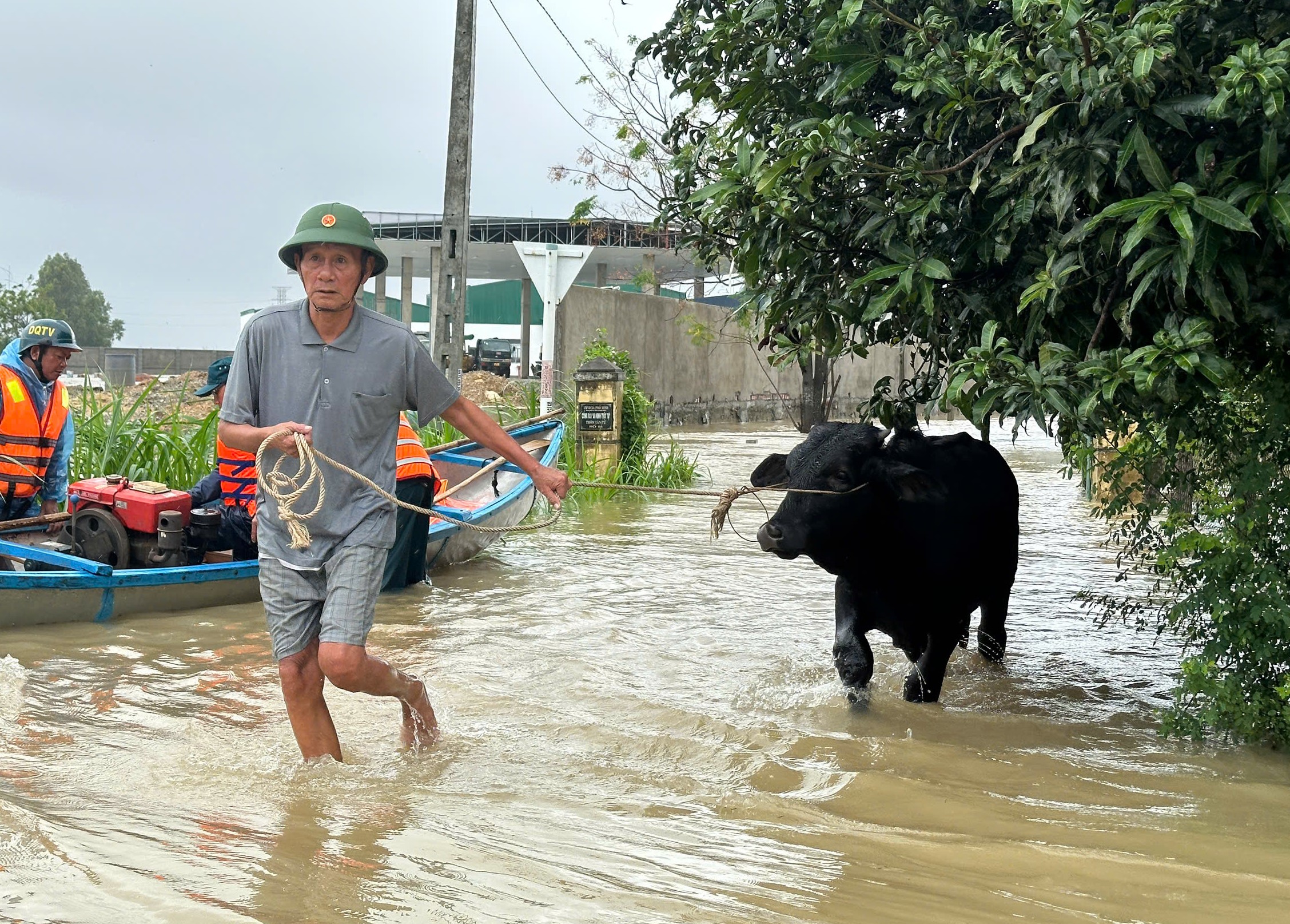 Người dân Quảng Ngãi kể chuyện mưa lớn kéo dài, lũ nhấn chìm hàng chục ngôi nhà- Ảnh 2.