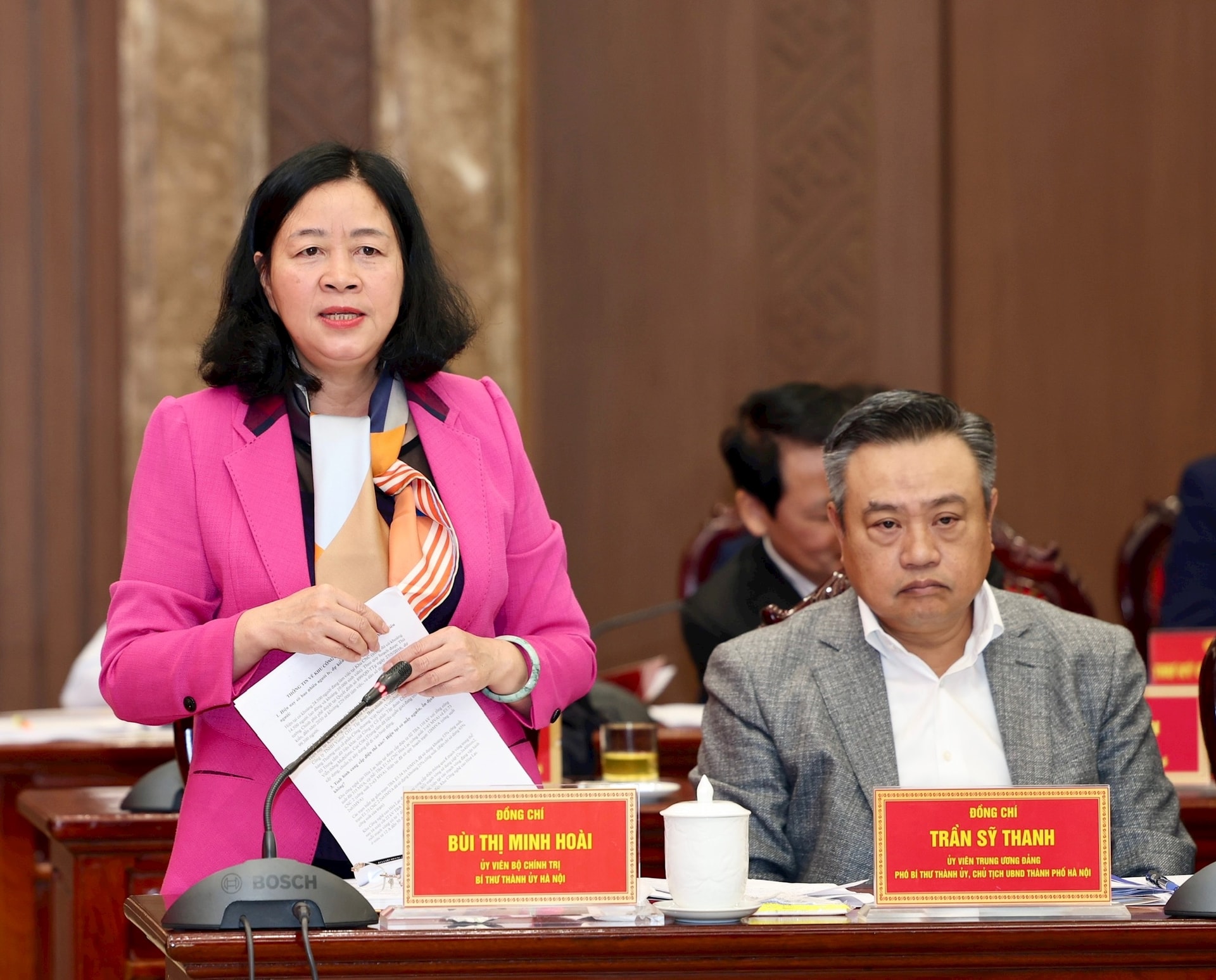 H&igrave;nh ảnh Tổng B&iacute; thư T&ocirc; L&acirc;m l&agrave;m việc với Ban Thường vụ Th&agrave;nh ủy H&agrave; Nội- Ảnh 4.