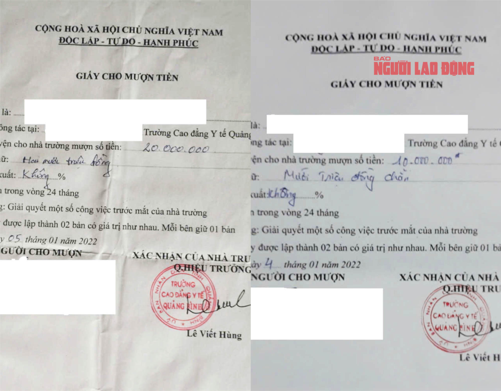 L&ugrave;m x&ugrave;m ở Trường CĐ Y tế Quảng B&igrave;nh: Cho trường &ldquo;mượn&rdquo; 10-20 triệu đồng khi được tuyển dụng!- Ảnh 2.