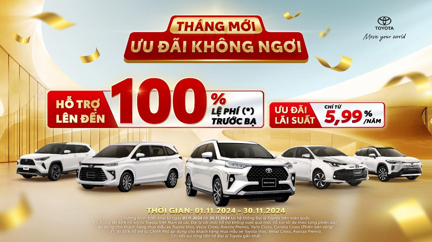 Cơ hội cuối c&ugrave;ng để sở hữu xe Toyota với ưu đ&atilde;i 100% lệ ph&iacute; trước bạ- Ảnh 1.
