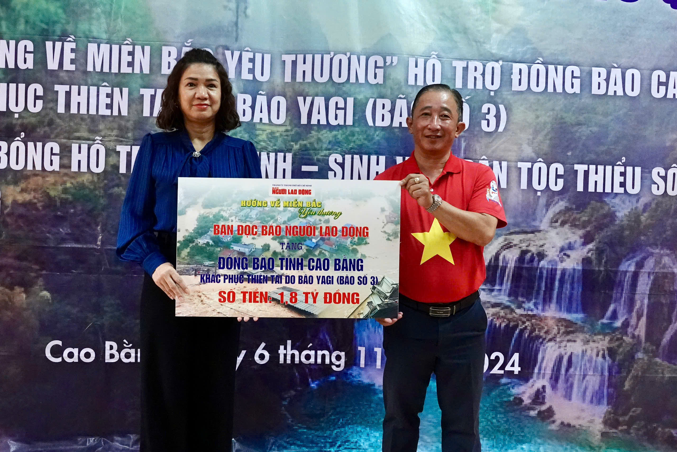 Trao 1,8 tỉ đồng khắc phục hậu quả bão Yagi tại Cao Bằng- Ảnh 1.