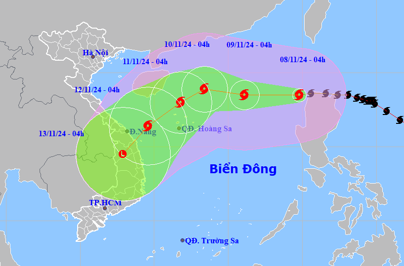 B&atilde;o Yinxing giật cấp 17 đi v&agrave;o Biển Đ&ocirc;ng, trở th&agrave;nh cơn b&atilde;o số 7- Ảnh 1.