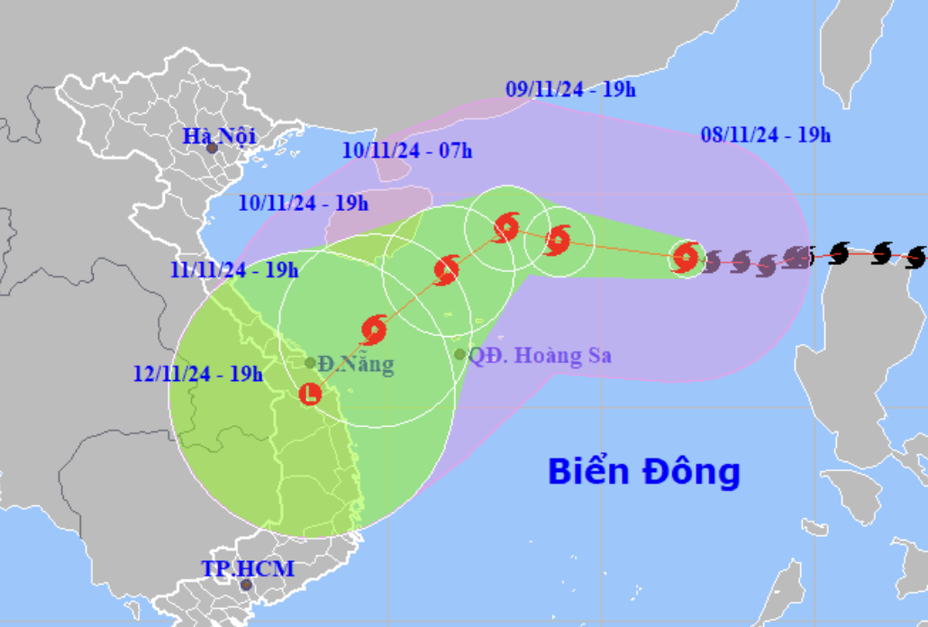 B&atilde;o số 7 đang mạnh cấp 14, giật cấp 17, li&ecirc;n tục chuyển hướng- Ảnh 1.