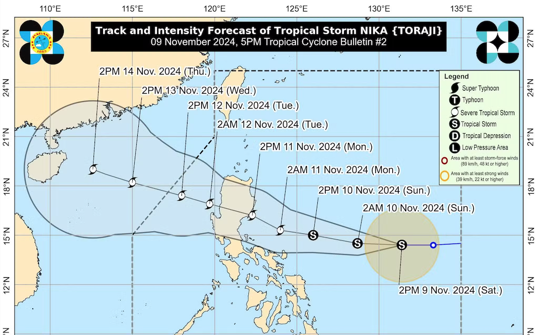 Bão mới gần Philippines mạnh lên, dự kiến hướng thẳng vào biển Đông