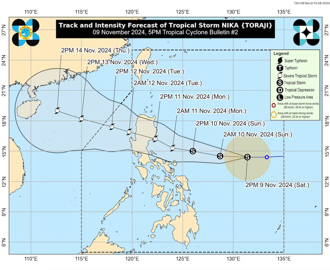 B&atilde;o mới gần Philippines mạnh l&ecirc;n, dự kiến hướng thẳng v&agrave;o biển Đ&ocirc;ng- Ảnh 1.