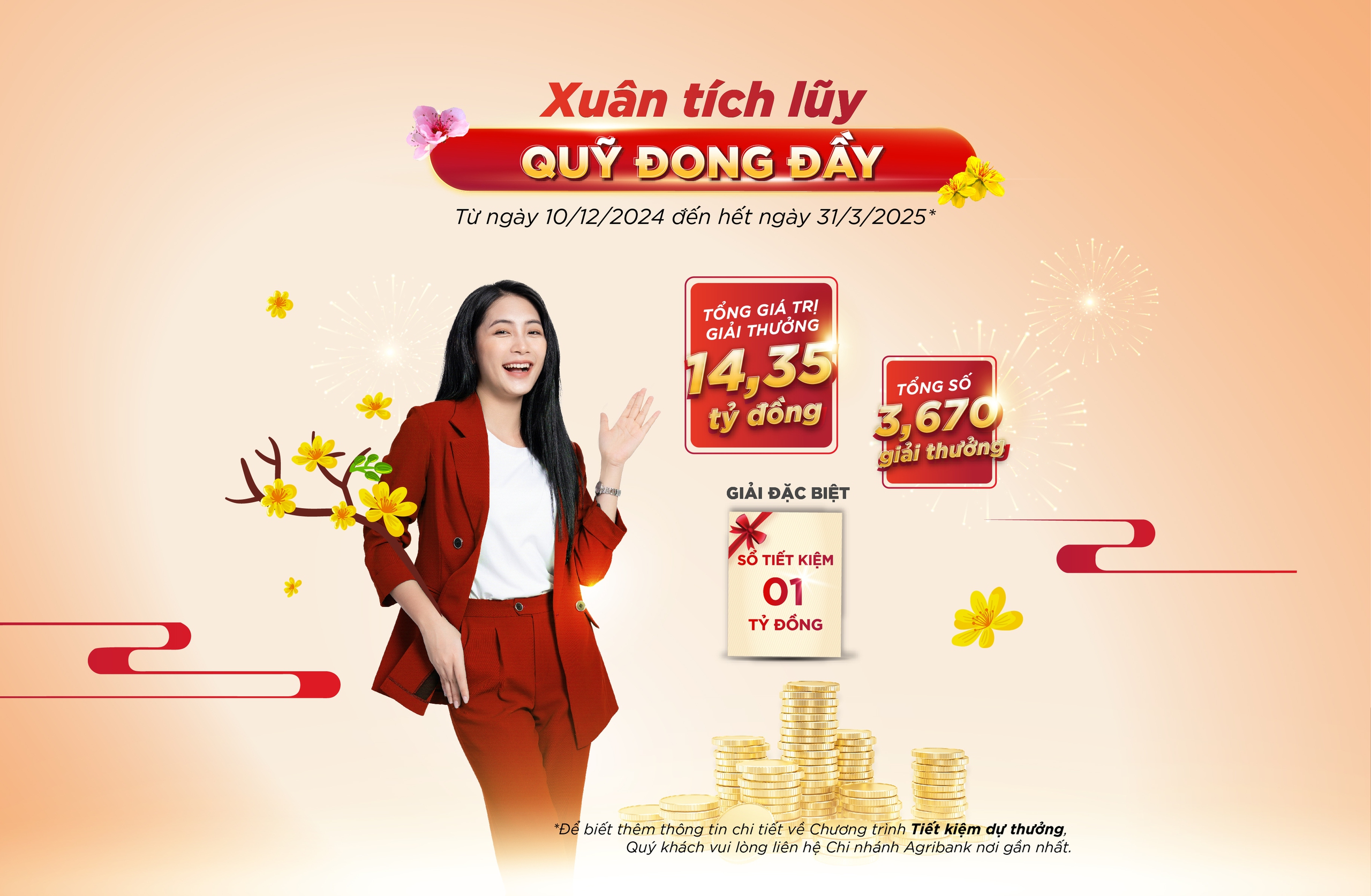 Cơ hội tr&uacute;ng 1 tỉ đồng khi tham gia &ldquo;Xu&acirc;n t&iacute;ch lũy - Quỹ đong đầy&rdquo; của Agribank- Ảnh 1.