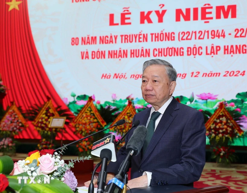 To&agrave;n văn ph&aacute;t biểu của Tổng B&iacute; thư tại Lễ kỷ niệm 80 năm Ng&agrave;y truyền thống Tổng cục Ch&iacute;nh trị- Ảnh 1.