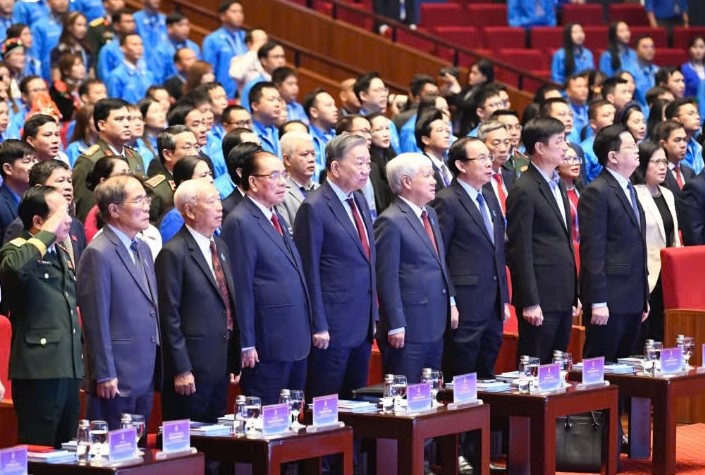 Tổng B&iacute; thư T&ocirc; L&acirc;m dự Đại hội IX Hội Li&ecirc;n hiệp Thanh ni&ecirc;n Việt Nam- Ảnh 3.