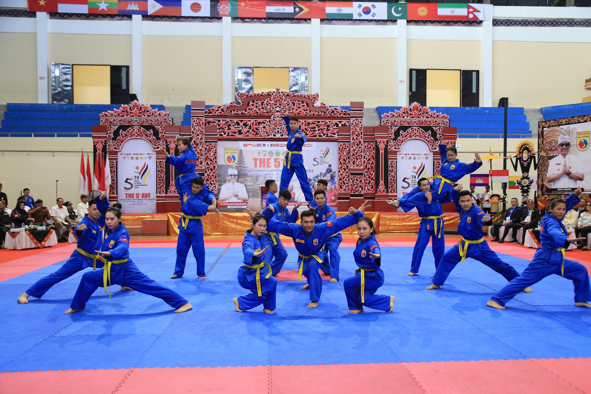 Giải V&ocirc; địch Vovinam ch&acirc;u &Aacute; 2024 khởi tranh, c&aacute;c nền thể thao mạnh quyết đấu với Việt Nam- Ảnh 1.