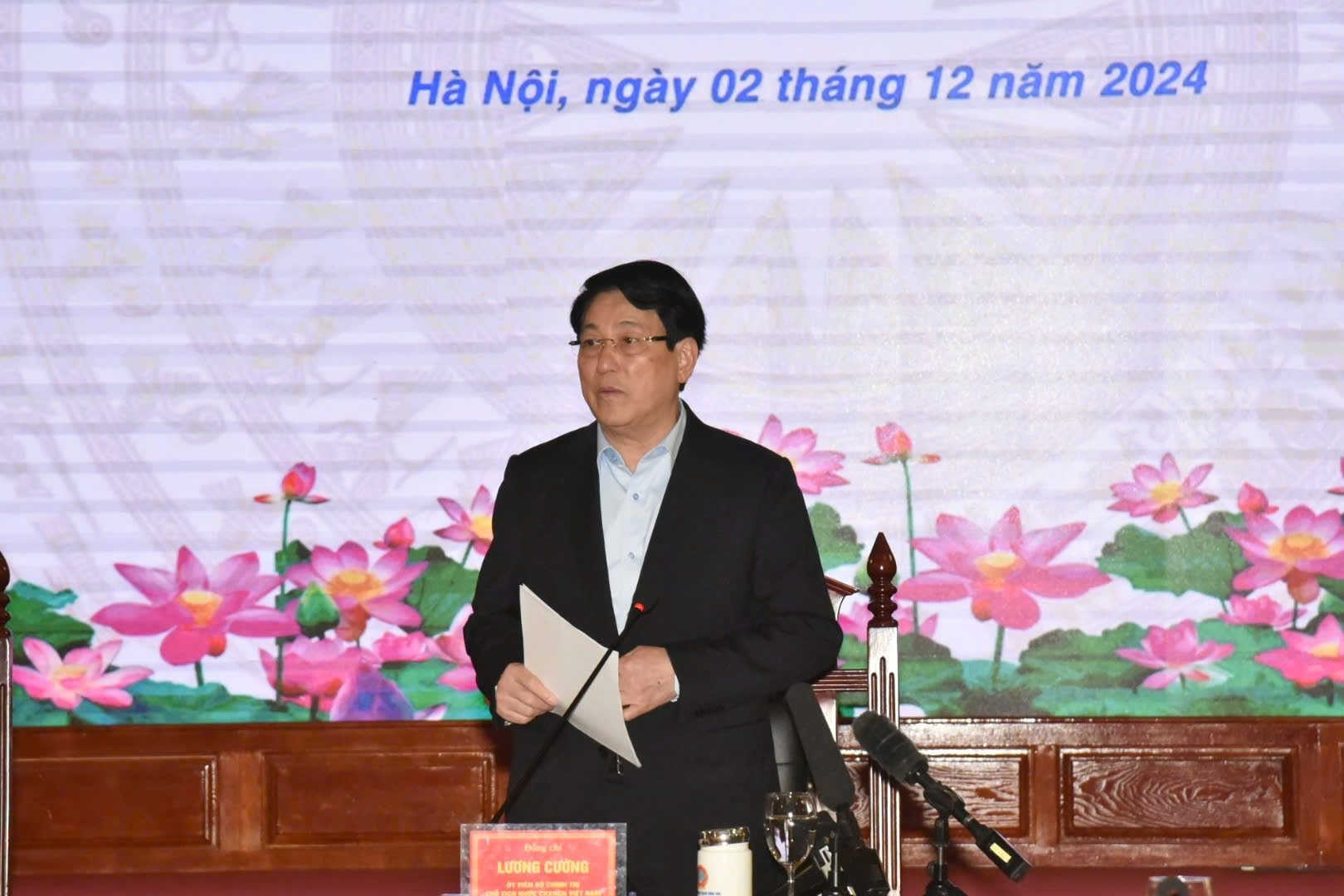 Chủ tịch nước Lương Cường: X&acirc;y dựng ng&agrave;nh t&ograve;a &aacute;n tinh - gọn - mạnh- Ảnh 1.