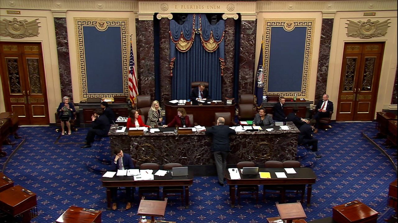 The Senate floor is seen on December 20. Senate TV