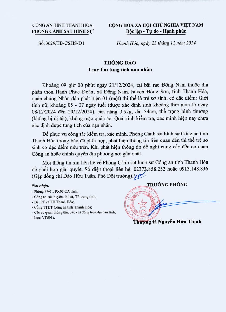 Truy tìm tung tích trẻ sơ sinh được phát hiện ngoài bãi rác- Ảnh 1.