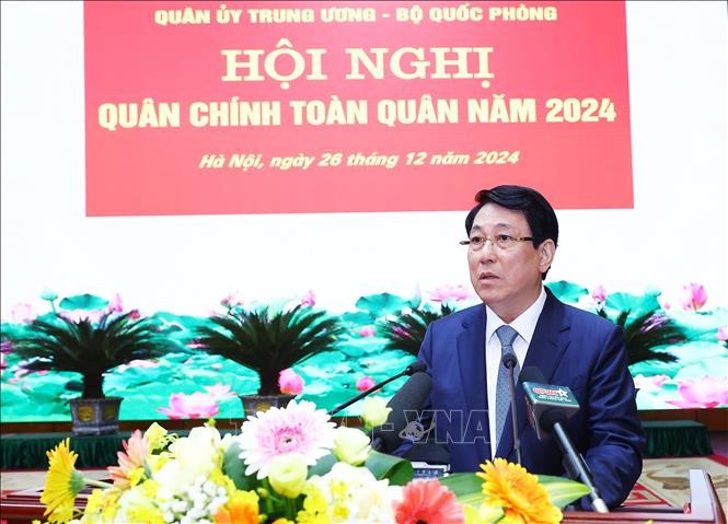 Chủ tịch nước Lương Cường dự, chỉ đạo Hội nghị Qu&acirc;n ch&iacute;nh to&agrave;n qu&acirc;n năm 2024- Ảnh 3.