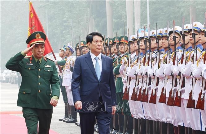 Chủ tịch nước Lương Cường dự, chỉ đạo Hội nghị Qu&acirc;n ch&iacute;nh to&agrave;n qu&acirc;n năm 2024- Ảnh 1.