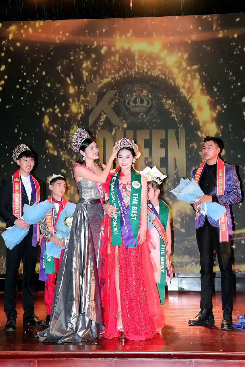 Nguyễn Phương Tr&agrave; đoạt vương miện Queen Kid international 2024- Ảnh 1.
