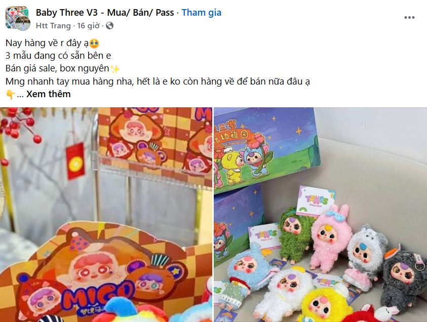 Hết thời Labubu, đến lượt trend Baby Three "g&acirc;y sốt", người Việt chi gần 9 tỉ đồng để sở hữu- Ảnh 2.