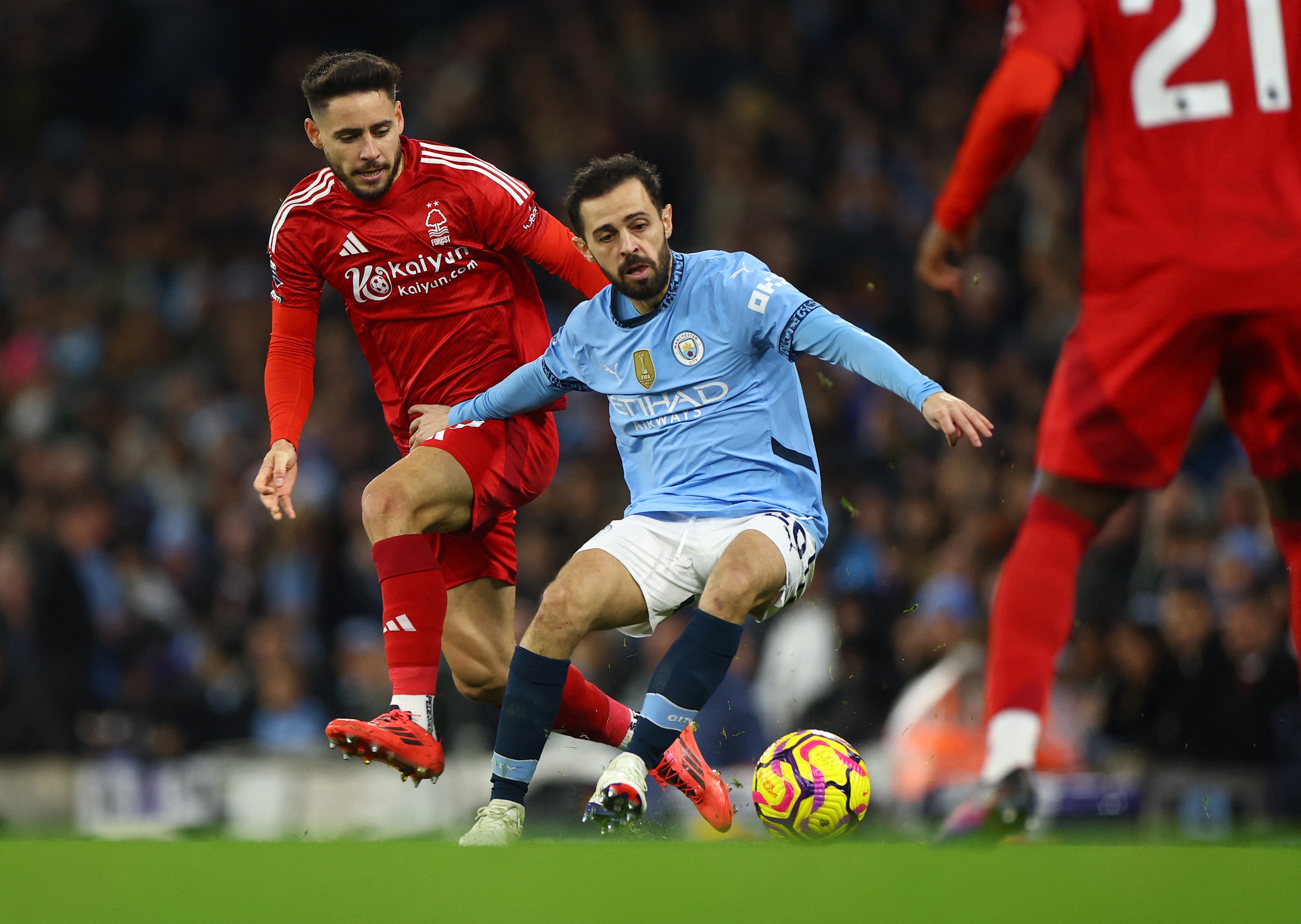 De Bruyne t&aacute;i xuất ấn tượng, Man City thắng tưng bừng Nottingham Forest- Ảnh 1.