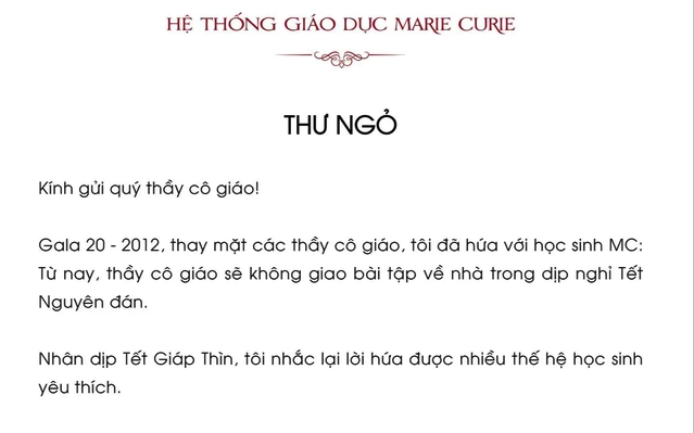 Thư "quán triệt không giao bài tập Tết" cho học sinh nhận "bão" like, Hiệu trưởng nói gì?