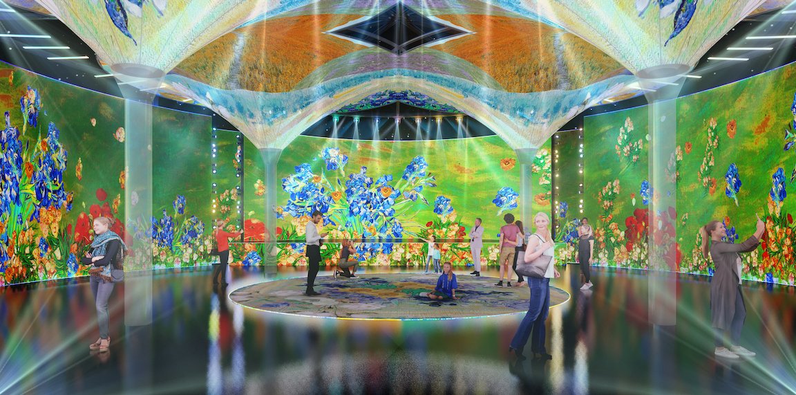 Người xem c&oacute; thể ho&agrave;n to&agrave;n "đắm m&igrave;nh" v&agrave; ch&igrave;m lắng t&acirc;m tr&iacute; v&agrave;o kh&ocirc;ng gian 720 độ của Van Gogh Immersive 720