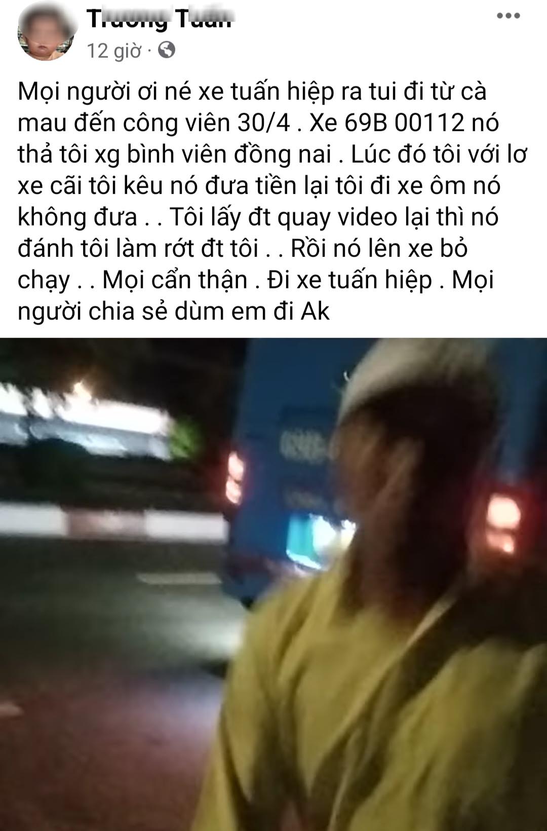 Hành khách tố bị phụ xe đánh, nhà xe nói gì?- Ảnh 1.
