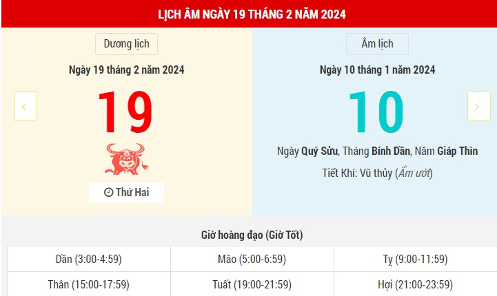 Lịch &Acirc;m h&ocirc;m nay (19-2): Ng&agrave;y tốt c&uacute;ng v&iacute;a Thần T&agrave;i- Ảnh 1.