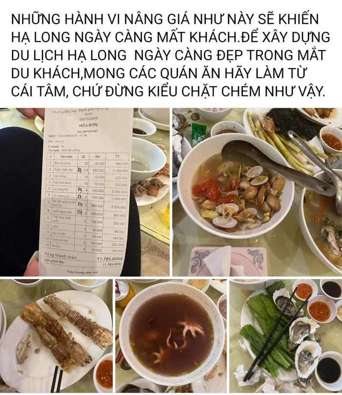 X&aacute;c minh th&ocirc;ng tin nh&agrave; h&agrave;ng ở B&atilde;i Ch&aacute;y bị du kh&aacute;ch tố "chặt ch&eacute;m" ng&agrave;y Tết- Ảnh 1.