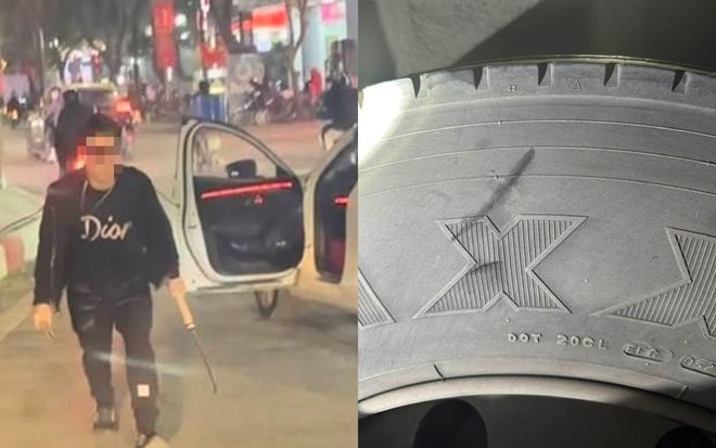 Triệu tập người đàn ông dừng ôtô giữa đường, cầm dao quắm chém xe buýt