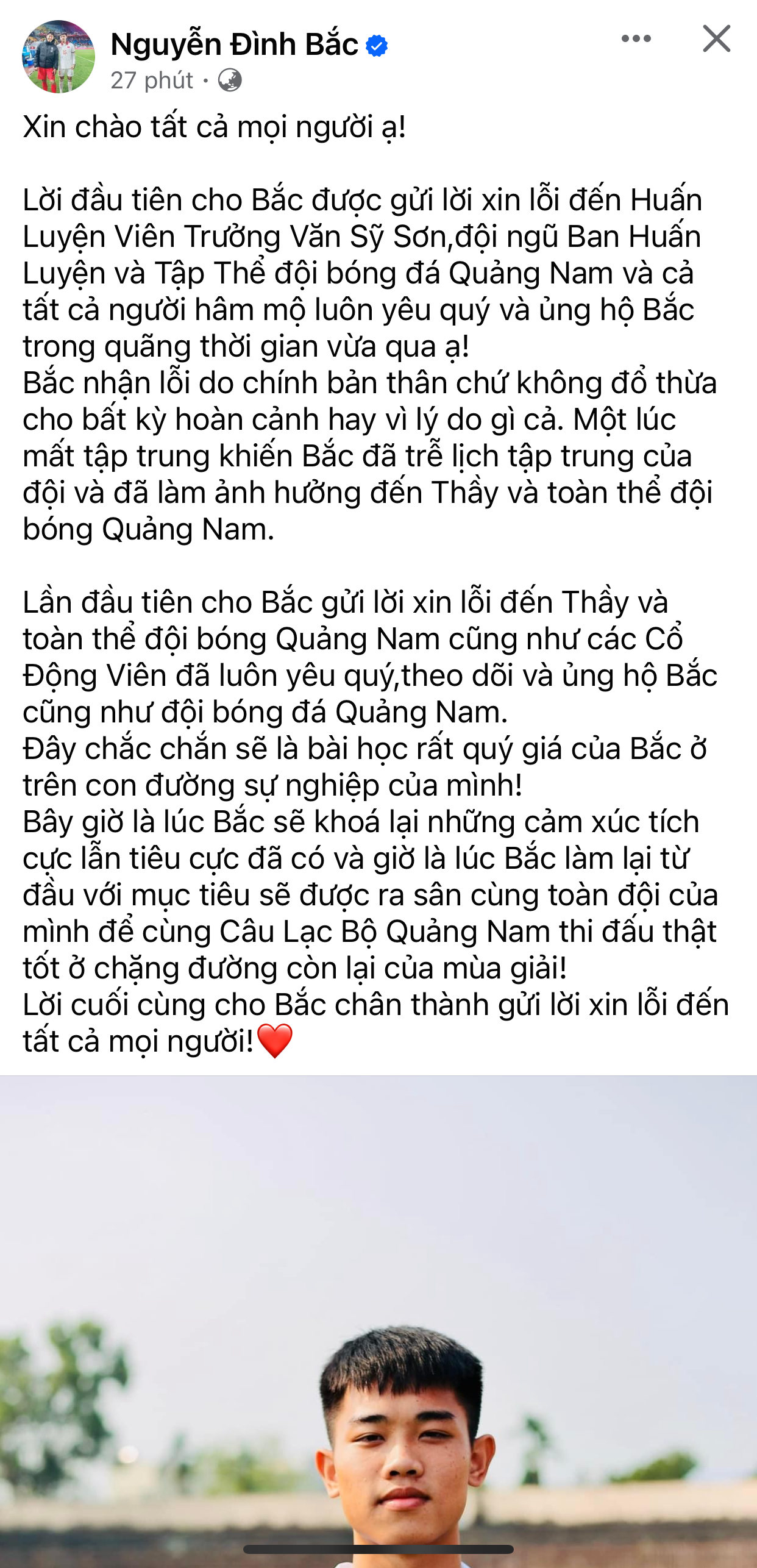 T&agrave;i năng trẻ Nguyễn Đ&igrave;nh Bắc n&oacute;i g&igrave; sau khi bị &aacute;n kỷ luật?- Ảnh 2.