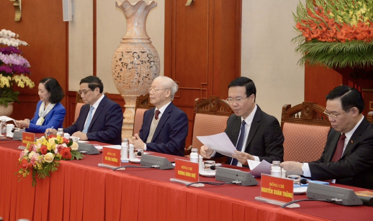 Tổng Bí thư chủ trì phiên họp đầu tiên của Tiểu ban Văn kiện Đại hội XIV- Ảnh 5.