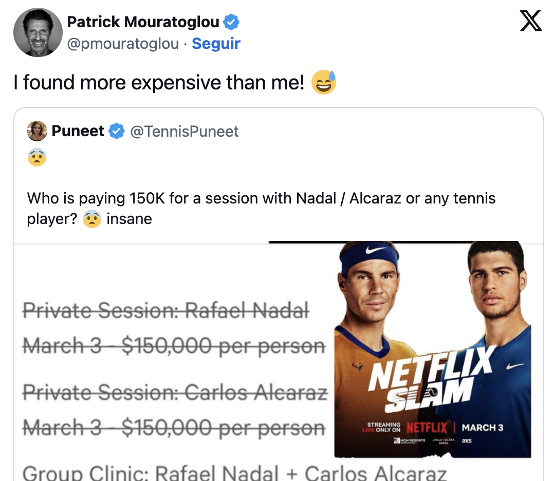 Gi&aacute; v&eacute; đắt đỏ để tập ri&ecirc;ng với Nadal, Alcaraz ch&aacute;y h&agrave;ng tại Netflix Slam- Ảnh 1.