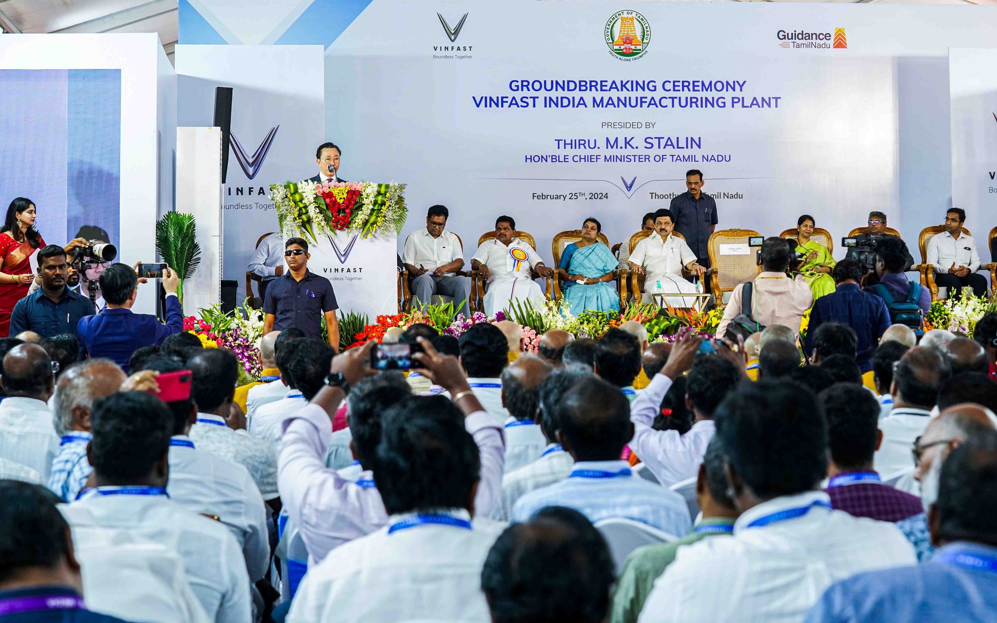 VinFast động thổ nhà máy xe điện tại Ấn Độ