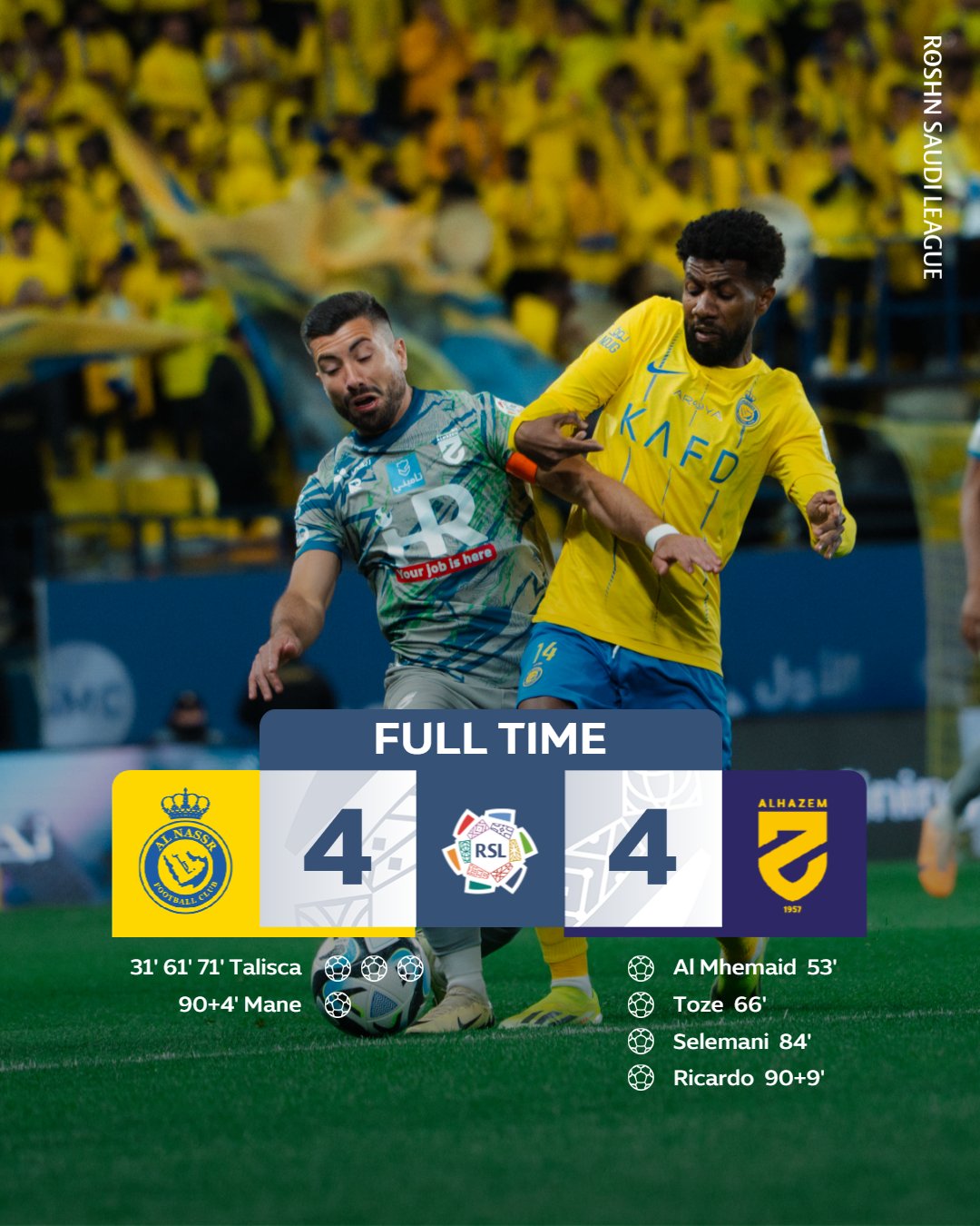 Thiếu Ronaldo, Al-Nassr kh&ocirc;ng thể đ&aacute;nh bại Al-Hazem trong trận cầu 8 b&agrave;n- Ảnh 1.
