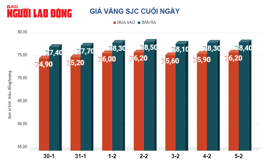 Giá vàng hôm nay, 6-2: Vàng thế giới sụt giảm- Ảnh 2.