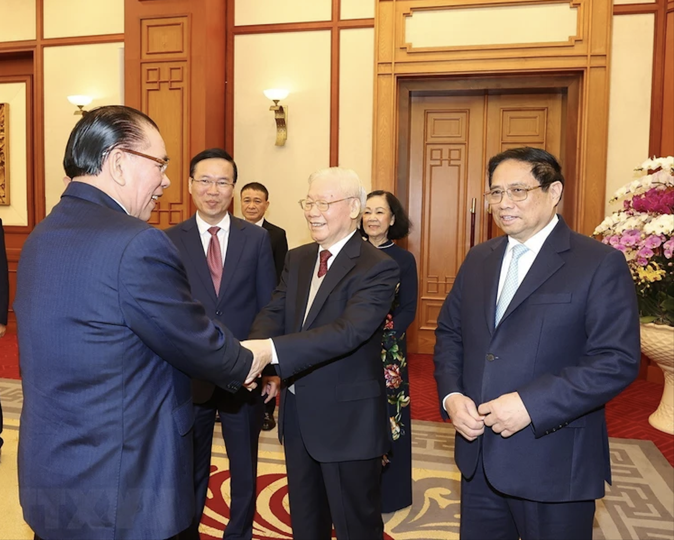 Tổng B&iacute; thư Nguyễn Ph&uacute; Trọng ch&uacute;c Tết l&atilde;nh đạo, nguy&ecirc;n l&atilde;nh đạo Đảng, Nh&agrave; nước- Ảnh 2.