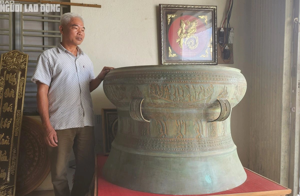 Người làm "sống lại" nghề đúc trống đồng ở xứ Thanh- Ảnh 1.