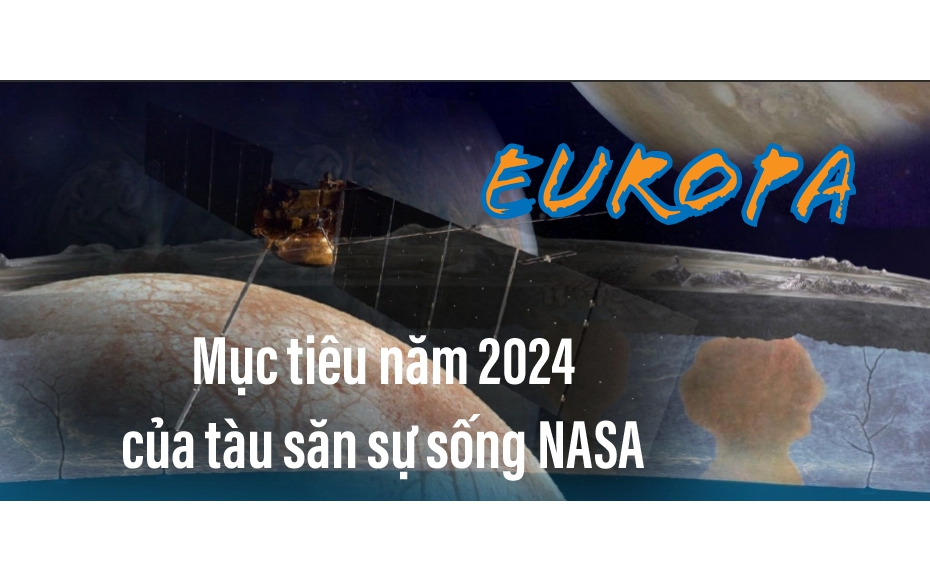 Ch&acirc;n dung Europa: Mục ti&ecirc;u năm 2024 của t&agrave;u săn sự sống NASA